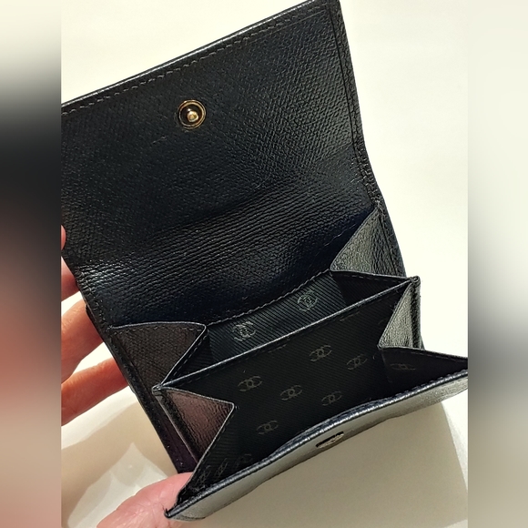 Black Chanel Authentic Trifold Wallet - Picture 7 of 8